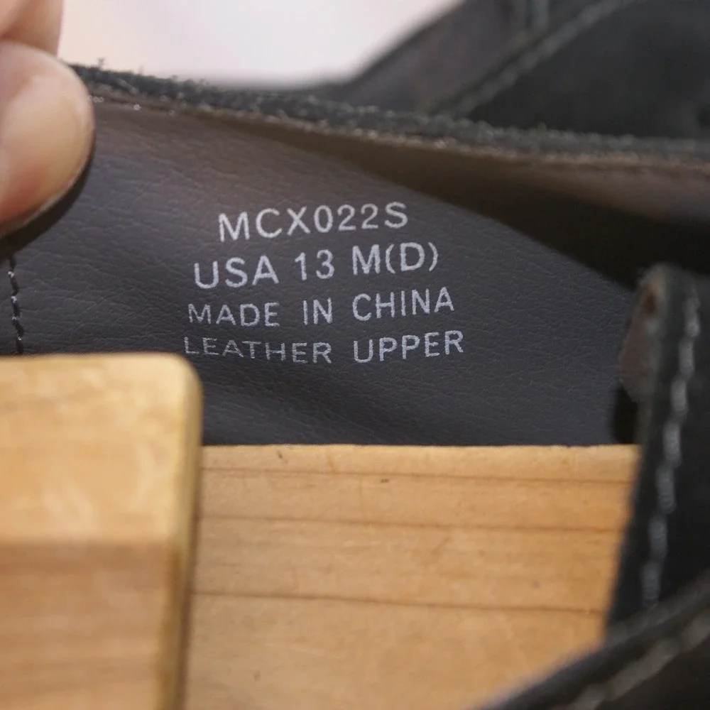 Propet Mens‎ MCX022S Black Suede Leather Oxford Lace Up Shoes Size 13 M